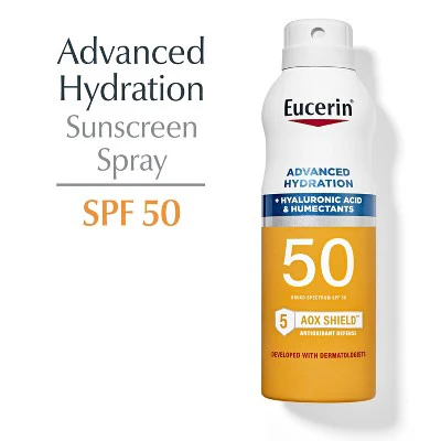 Eucerin Advanced Hydration Sunscreen Spray SPF50 6oz - Imperfect Container - Image 3