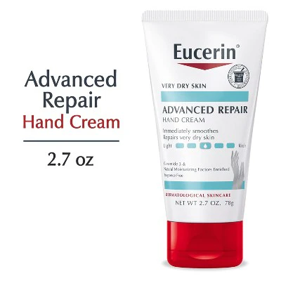 Eucerin Advanced Repair Hand Cream Unscented 2.7oz/1ct - New - Image 2