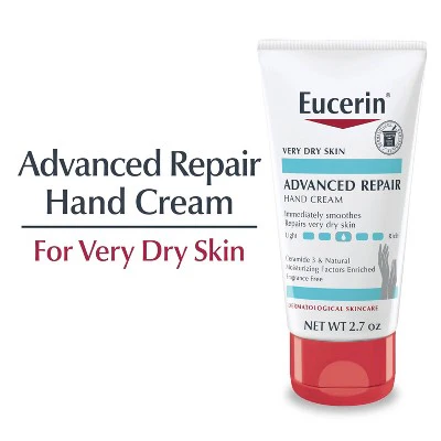 Eucerin Advanced Repair Hand Cream Unscented 2.7oz/1ct - New - Image 3