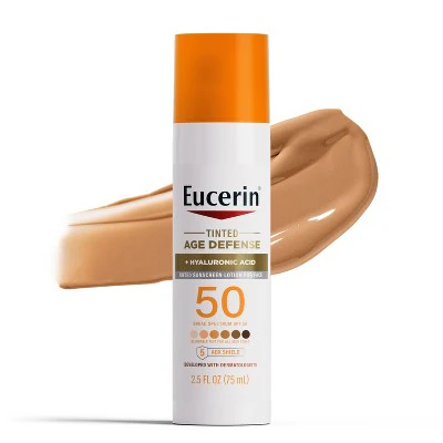 Eucerin Age Defense Face Sunscreen Tinted Lotion SPF 50 2.5 fl oz - Imperfect Box - Image 18