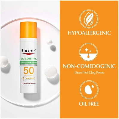 Eucerin Face Clear Skin Sunscreen Lotion SPF 50 2.5 fl oz - Imperfect Box - Image 10