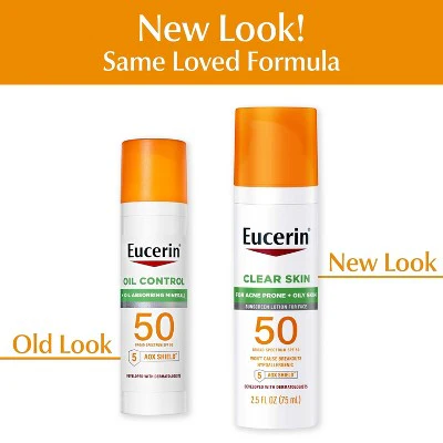 Eucerin Face Clear Skin Sunscreen Lotion SPF 50 2.5 fl oz - Imperfect Box - Image 3