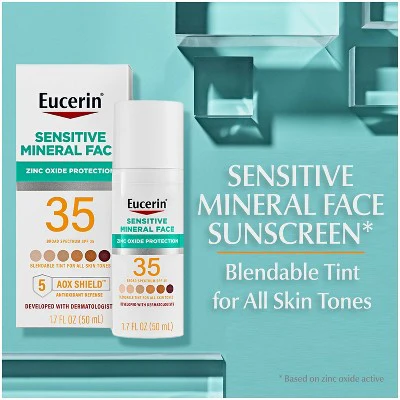 Eucerin Sensitive Tinted Mineral Face Sunscreen SPF 35 1.7 fl oz - Imperfect Box - Image 14