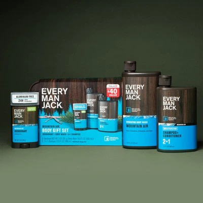 Every Man Jack Mountain Air Holiday Body Dopp Bag Gift Set 3ct - New - Image 4