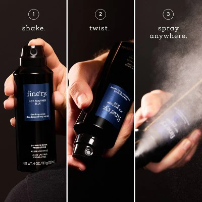 fine'ry. Men's Deodorant Spray Not Another Blue 4oz - Imperfect Container - Image 7