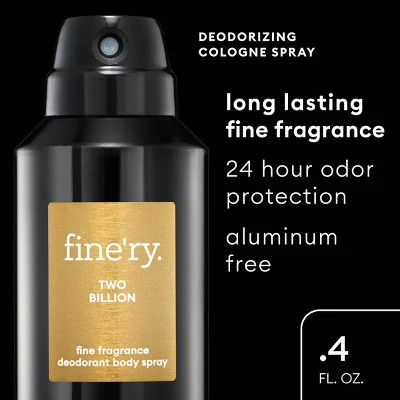fine'ry. Men's Deodorant Spray Two Billion 4oz - Imperfect Container - Image 9