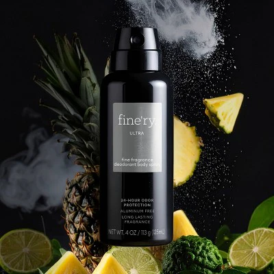 fine'ry. Men's Deodorant Spray Ultra 4oz - Imperfect Container - Image 2