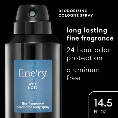 fine'ry. Men's Deodorant Spray Why Not? 4oz - Imperfect Container - Image 9