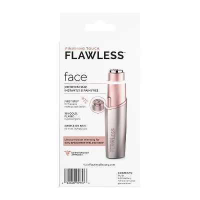 Finishing Touch Flawless Facial Hair Remover Electric Razor for Women Coral - Imperfect Box - Image 2