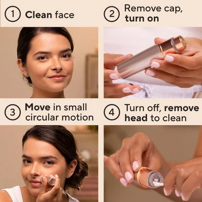 Finishing Touch Flawless Facial Hair Remover Electric Razor for Women Coral - Imperfect Box - Image 8