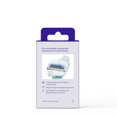 Flamingo Moisture Plus Women's Razor Blade Refills 4ct - New - Image 7