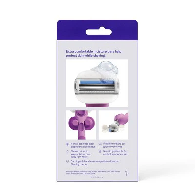 Flamingo Moisture Plus Women's Razor with 2 Razor Blade Cartridges - New - Image 8