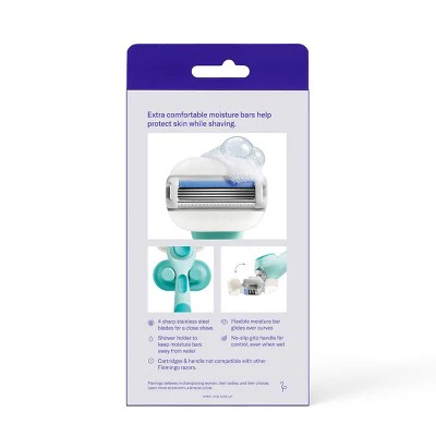 Flamingo Moisture Plus with 2 Razor Blade Cartridges Seafoam - Imperfect Box - Image 8