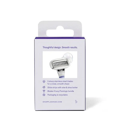 Flamingo Women's Razor Blade Refills 5-Blade Refill Cartridges 4ct - Imperfect Box - Image 3