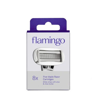 Flamingo Women's Razor Blade Refills 5-Blade Refill Cartridges 8ct - Imperfect Box