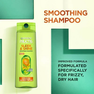 Garnier Fructis with Active Fruit Protein Sleek & Shine Shampoo 33.8 fl oz - Imperfect Container - Image 3