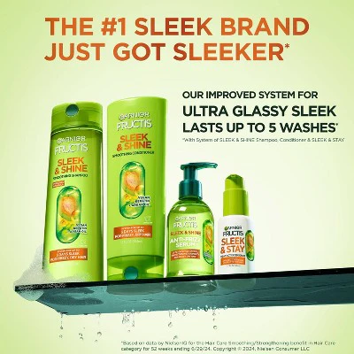 Garnier Fructis with Active Fruit Protein Sleek & Shine Shampoo 33.8 fl oz - Imperfect Container - Image 5