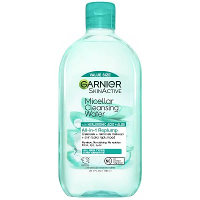 Garnier SkinActive Replumping Hyaluronic Acid/Aloe Micellar Cleansing Water 23.7 fl oz - Imperfect Container - Image 2