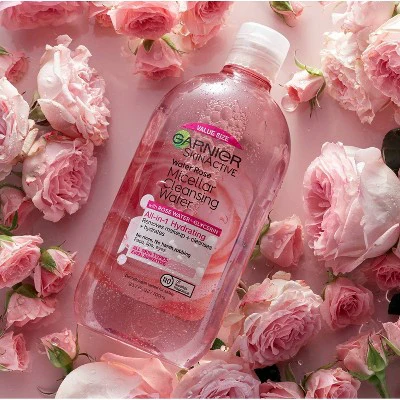 Garnier SkinActive Water Rose Micellar Cleansing Water 23.7 fl oz - Imperfect Container - Image 5