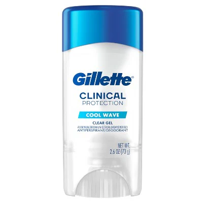 Gillette 72 Hours Sweat Protection Clear Gel Antiperspirant & Deodorant for Men Cool Wave 2.6oz - Imperfect Box - Image 11