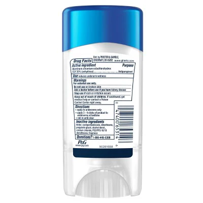 Gillette 72 Hours Sweat Protection Clear Gel Antiperspirant & Deodorant for Men Cool Wave 2.6oz - Imperfect Box - Image 12
