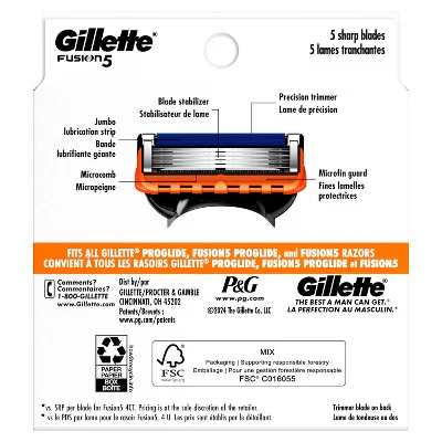 Gillette Fusion 5 Men's Razor Blade Refills 8ct - Missing Box - Image 9
