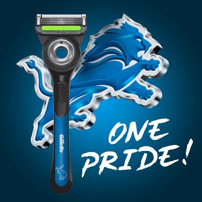 Gillette Labs Men's Special NFL Lions Edition Shaving Razor with 4 Refills and Magnetic Stand - New - Image 3