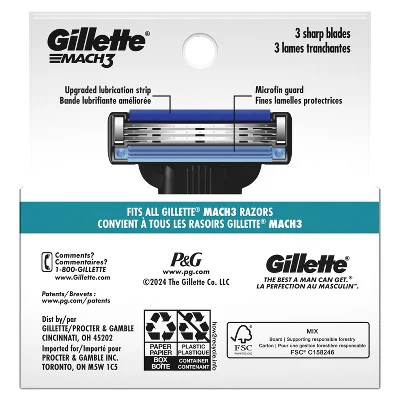 Gillette Mach3 Men's Razor Blade Refills 4ct - Missing Box - Image 9