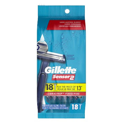 Gillette Sensor2 Base Fixed Head Men's Disposable Razors 18ct - Imperfect Box - Image 2