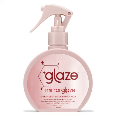 Glaze MirrorGlaze 4-in-1 Super Sleek Anti-Frizz Shine Spray with Heat Protector 6.4 fl oz - New - Image 2