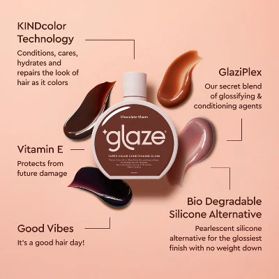 Glaze SuperGloss Color Conditioning Hair Gloss Glace; Cherry Vibrant Red 6.4 fl oz - Imperfect Container - Image 5