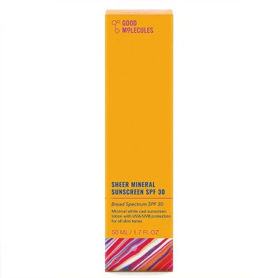 Good Molecules Sheer Mineral Face Sunscreen SPF 30 1.7 fl oz - Imperfect Box - Image 5