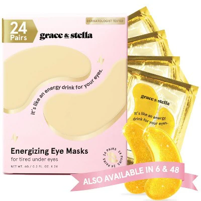 Grace & Stella Energizing Under Eye Mask Gold 24 Pair - Imperfect Box