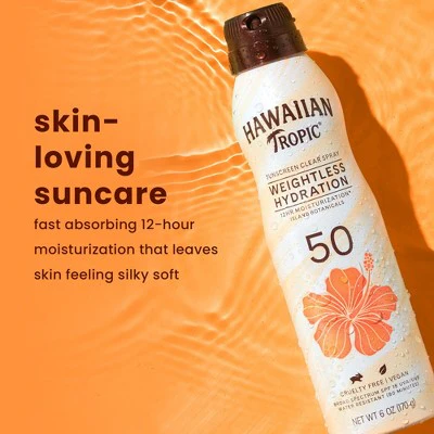 Hawaiian Tropic Silk Hydration Weightless Sunscreen C-Spray SPF 50 6oz - New - Image 4