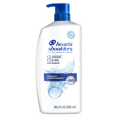 Head & Shoulders Dandruff Shampoo, Anti-Dandruff Treatment, Classic Clean for Daily Use, Paraben-Free 28.2 fl oz - Imperfect Container - Image 2