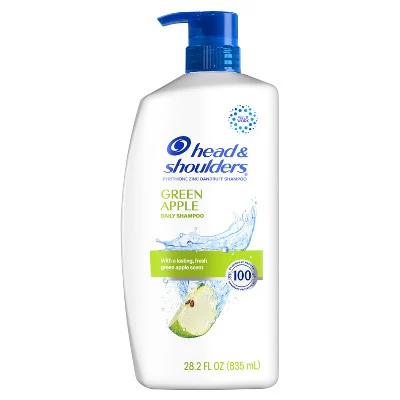 Head & Shoulders Dandruff Shampoo, Anti-Dandruff Treatment, Green Apple for Daily Use, Paraben-Free 28.2 fl oz - Imperfect Container - Image 2