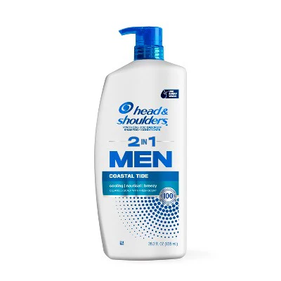 Head & Shoulders Men's 2-in-1 Shampoo and Conditioner, Anti-Dandruff Treatment, Full Thick for Daily Use, Paraben-Free 28.2 fl oz - Imperfect Container - Image 2