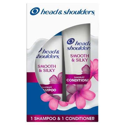 Head & Shoulders Smooth & Silky Paraben Free Shampoo and Conditioner Dual Pack 23.1 fl oz/2ct - Missing Box - Image 2