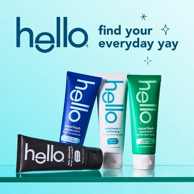 hello Antiplaque and Whitening Fluoride Free Toothpaste Natural Peppermint 5oz/2pk - Imperfect Box - Image 8