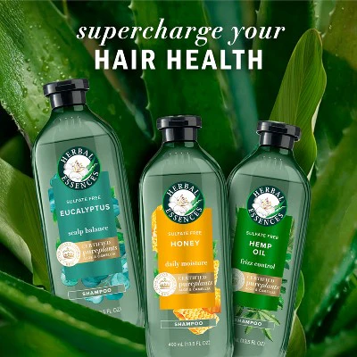 Herbal Essences Eucalyptus Sulfate Free Shampoo, For Dry Scalp 13.5 fl oz - Imperfect Container - Image 8
