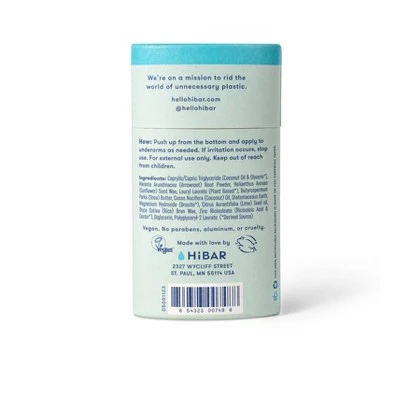 HiBAR Solid Deodorant for Sensitive Skin Aloe & Sea Moss 2.25oz - Imperfect Container - Image 2