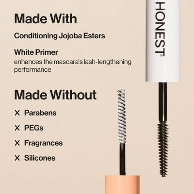 Honest Beauty Extreme Length 2-in-1 Mascara and Lash Primer 0.27 fl oz - Imperfect Box - Image 7