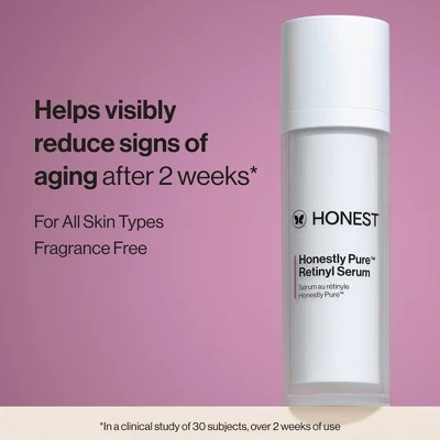 Honest Beauty Honestly Pure Retinyl Serum with Retinyl Linoleate 1.0 fl oz - New - Image 3
