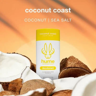 Hume Supernatural Deodorant Stick Coconut Coast 2oz - Imperfect Container - Image 2