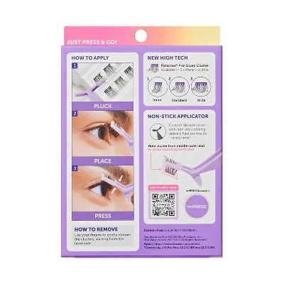 Impress Pre-Glued Lash Clusters Kit Classic Volume False Eyelashes 37ct - Imperfect Box - Image 12