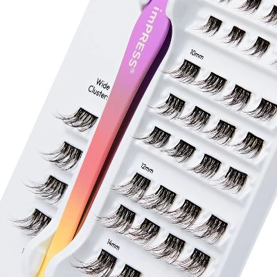 Impress Pre-Glued Lash Clusters Kit Classic Volume False Eyelashes 37ct - Imperfect Box - Image 9
