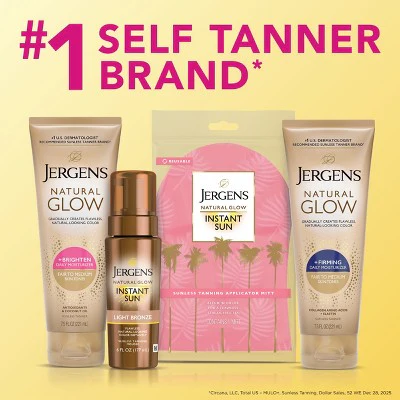 Jergens Glow Daily Moisturizer + Sunless Self Tanner Tanning Lotion Fair To Medium 7.5 fl oz - Imperfect Container - Image 10