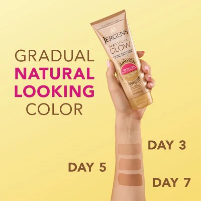 Jergens Glow Daily Moisturizer + Sunless Self Tanner Tanning Lotion Fair To Medium 7.5 fl oz - Imperfect Container - Image 5
