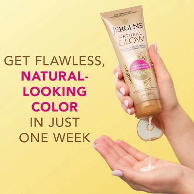 Jergens Glow Daily Moisturizer + Sunless Self Tanner Tanning Lotion Fair To Medium 7.5 fl oz - Imperfect Container - Image 7