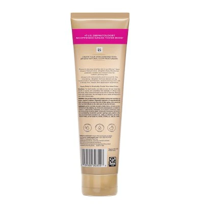 Jergens Natural Glow Brightening Daily Moisturizer + Self Tanner Tanning Lotion 10 fl oz - Imperfect Container - Image 2